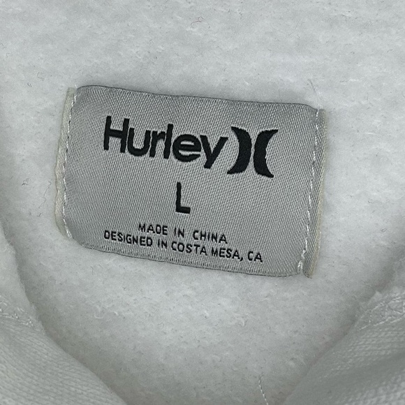 Women's White Billie Script Perf Fleece Pullover Hoodie - Picture 5 of 5